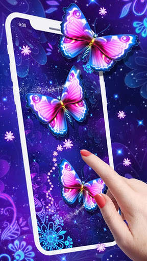 Purple Butterfly Live Wallpaper screenshot 1