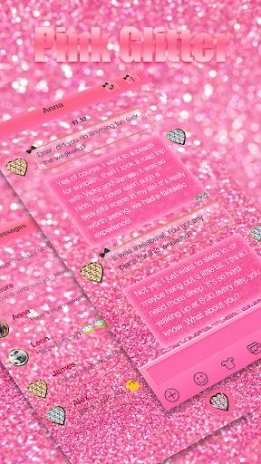 Pink Glitter Keyboard Theme स्क्रीनशॉट 4