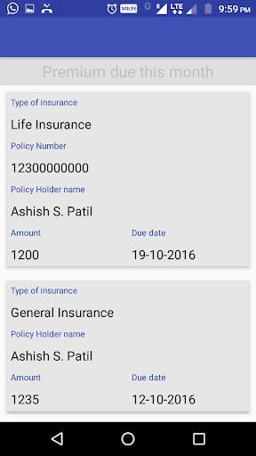 Insurance Policy Reminder screenshot 4