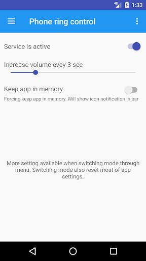 Phone ring control screenshot 1