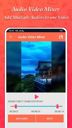 Add Audio to Video : Audio Video Mixer Mp3 Cutter screenshot 3