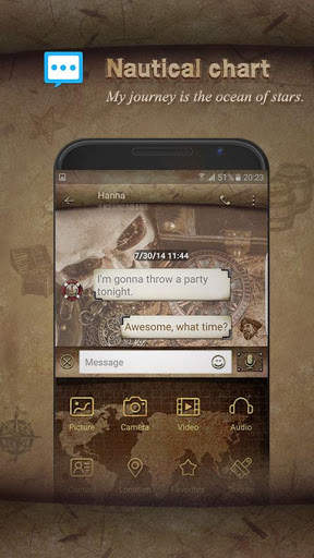 Nautical chart Next SMS skin screenshot 1