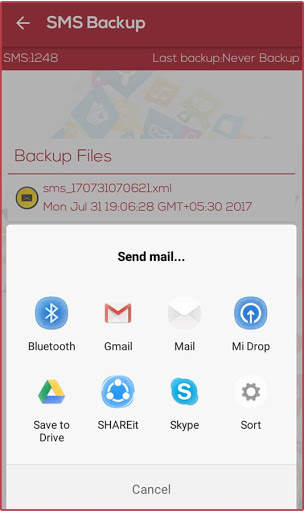 Rapid Backup & Restore - SMS, Apps,Contacts,calls. 5 تصوير الشاشة