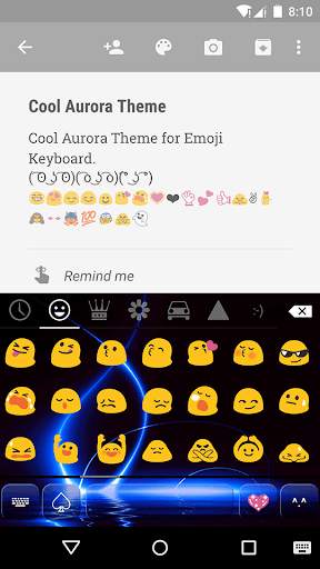 Cool Aurora Emoji Keyboard screenshot 2