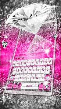 Elegant Pink Diamond Keyboard Theme screenshot 4