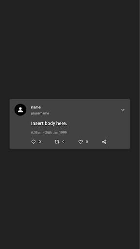 Fake social post screenshot 1
