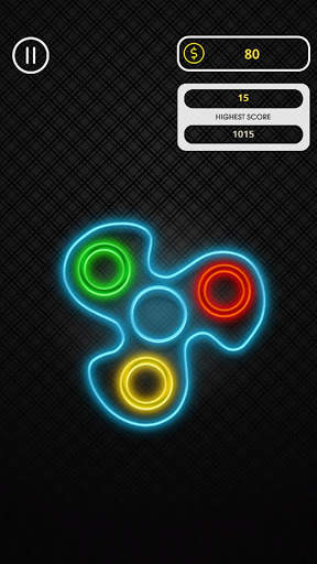 Fidget spinner neon glow joke app screenshot 3