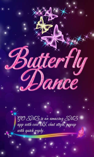 GO SMS BUTTERFLY DANCE THEME screenshot 1