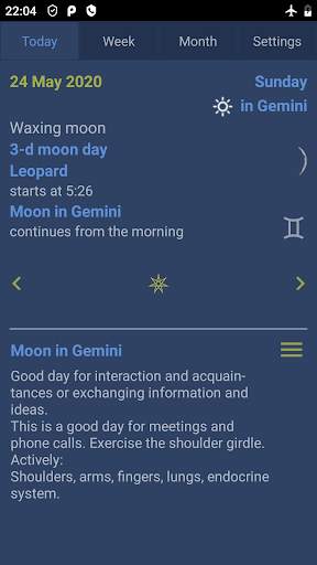 Lunar calendar Dara-Lite screenshot 1