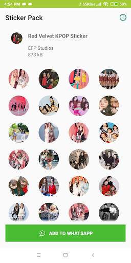 Red Velvet Sticker for WhatsApp - WAStickerApps screenshot 2