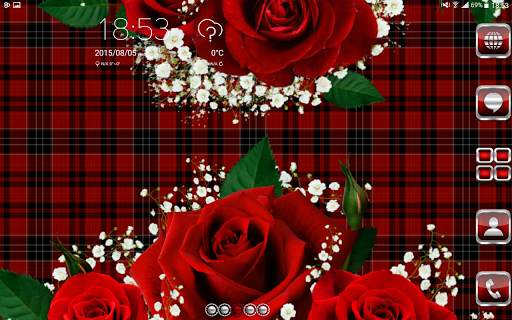Red Roses Go Launcher  Theme screenshot 9