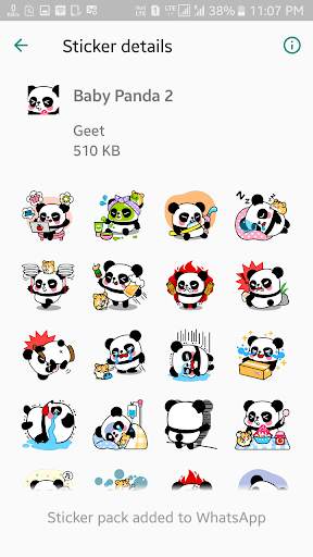 Baby Panda - Bobby Stickers wastickerapps скриншот 3