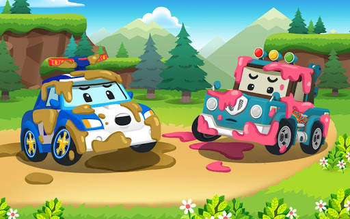 Robocar Poli Car Wash Habit Game скриншот 1