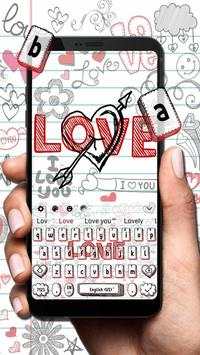 Doodle Love Keyboard screenshot 1