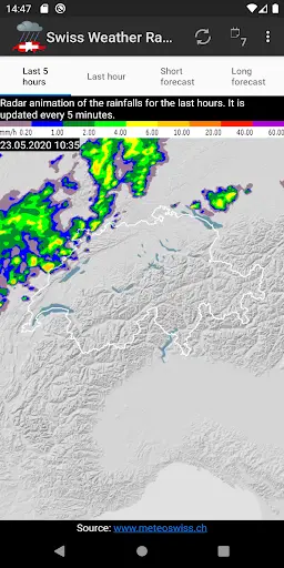 Swiss Weather Radar 1 تصوير الشاشة