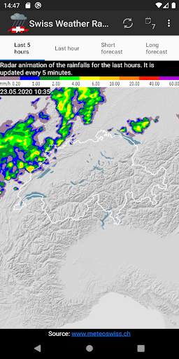 Swiss Weather Radar 1 تصوير الشاشة
