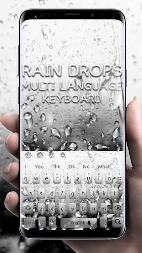 3D Live Rain Drops Keyboard Theme screenshot 1