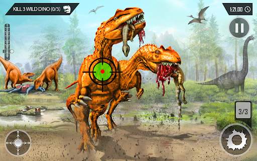 เกมล่าสัตว์ล่าไดโนเสาร์จริงปะทะนักล่าสัตว์ Hunter screenshot 1