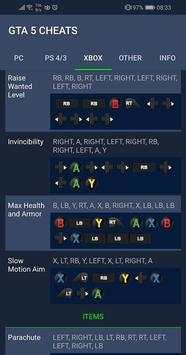 Cheats collection for Game GTA V screenshot 1