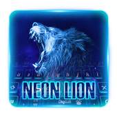 Neon lion keyboard theme 10001001