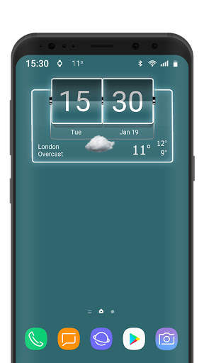 3D Flip Clock Theme Pack 04 screenshot 1