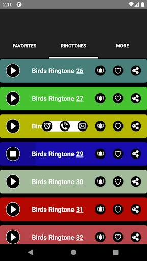 Birds Ringtones स्क्रीनशॉट 2
