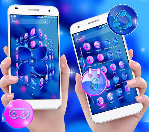 Blue Flower Launcher Theme screenshot 5