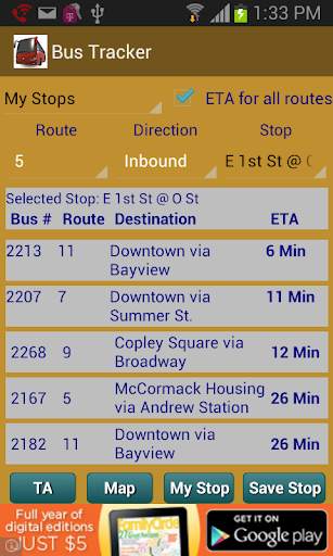 Bus Tracker screenshot 1