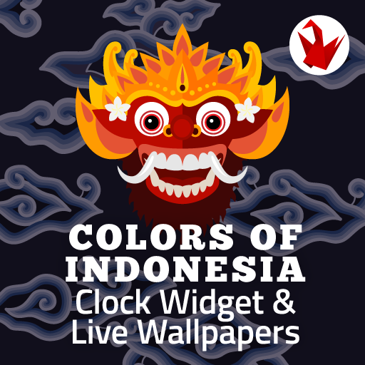 Colors of Indonesia Clock Widget &amp; Live Wallpapers icon