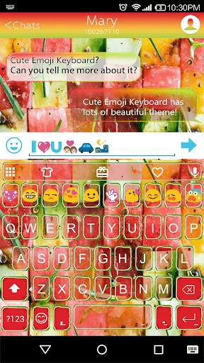Summer Time Emoji Keyboard screenshot 1