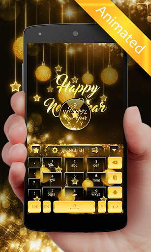 Happy New Year 2019 GO Keyboard Animated Theme screenshot 5