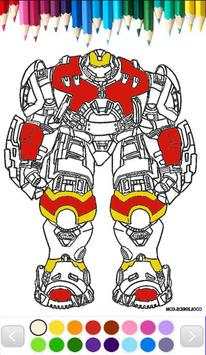 Bulk Superhero Incredible Coloring page Games screenshot 2
