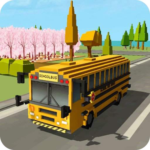 School Bus Game Blocky World 1.5