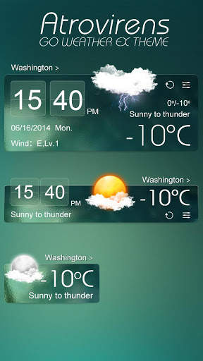 ATROVIRENS THEME GO WEATHER EX screenshot 1