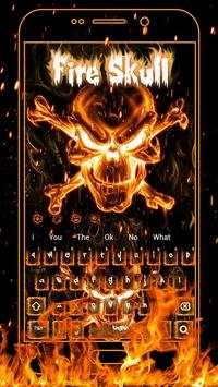 Fire Hell Skull Keyboard Theme screenshot 2