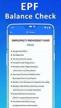 EPF Passbook, EPF Balance, PF Balance and UAN App screenshot 4