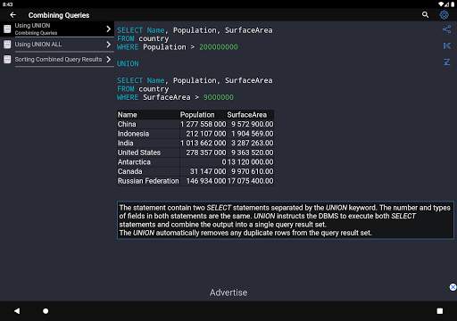 SQL Free स्क्रीनशॉट 24