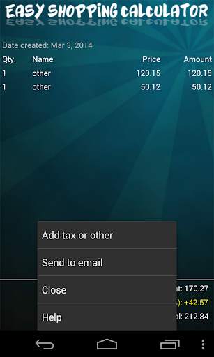 Easy Shopping Calculator screenshot 3