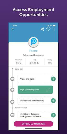 Peerro - Pathway to Employment screenshot 1