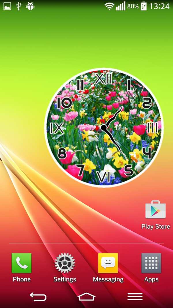 Spring Flowers Clock скриншот 3