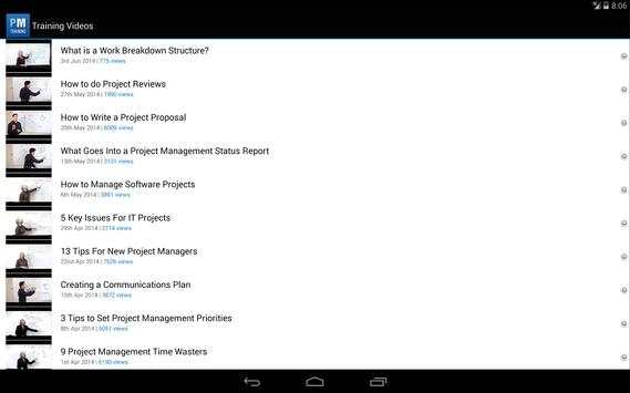 Project Management Training 4 تصوير الشاشة