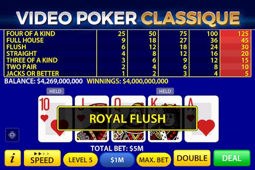 Video Poker par Pokerist screenshot 1