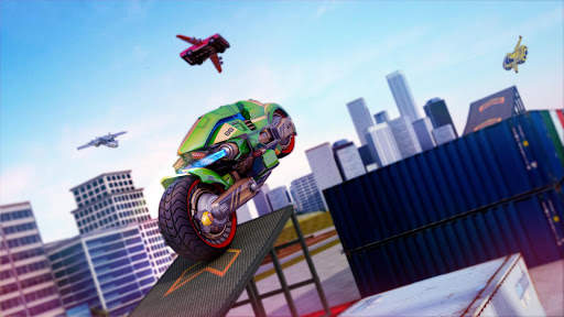 Flying Bike Driving - Water Bike Racing Games screenshot 4