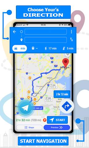 GPS Route Finder: Offline Navigation & Directions screenshot 1