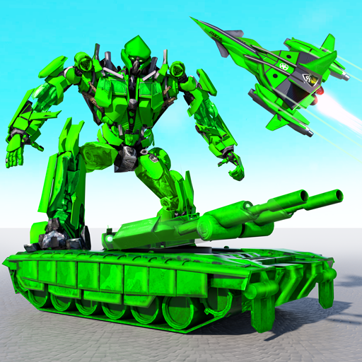 ikon US Army Robot Transformation Jet Robo Car Tank War
