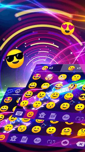 Neon Guitar Keyboard Skin स्क्रीनशॉट 2