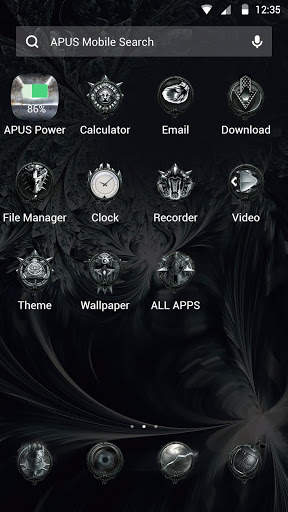 Baru warna hitam Keren APUS gratis tema fashion screenshot 3