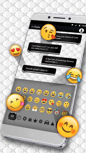 SMS Black White Keyboard screenshot 3