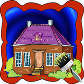 Coloring Family Home Kids icon
