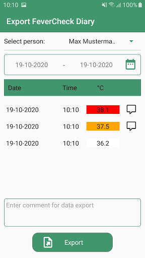 FeverCheck screenshot 2